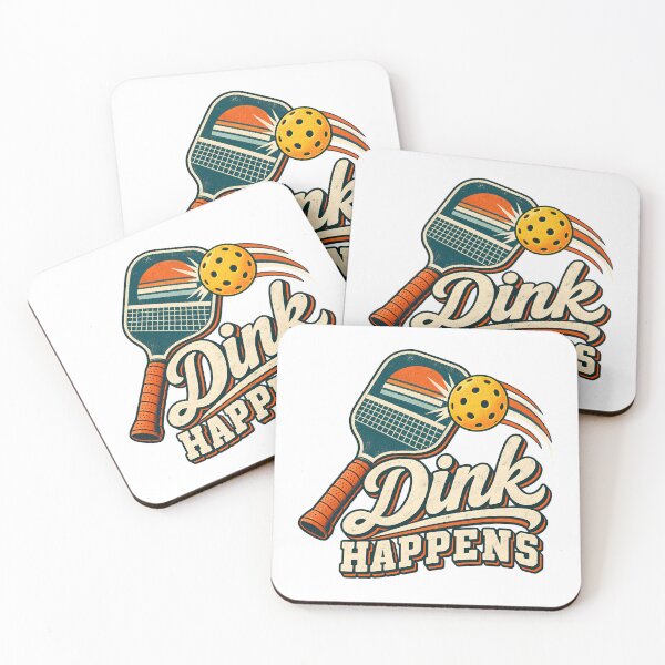 Item preview, Dink Happens Funny Pickleball Player Paddle And Ball Retro designed and sold by Photo-Sphere101.