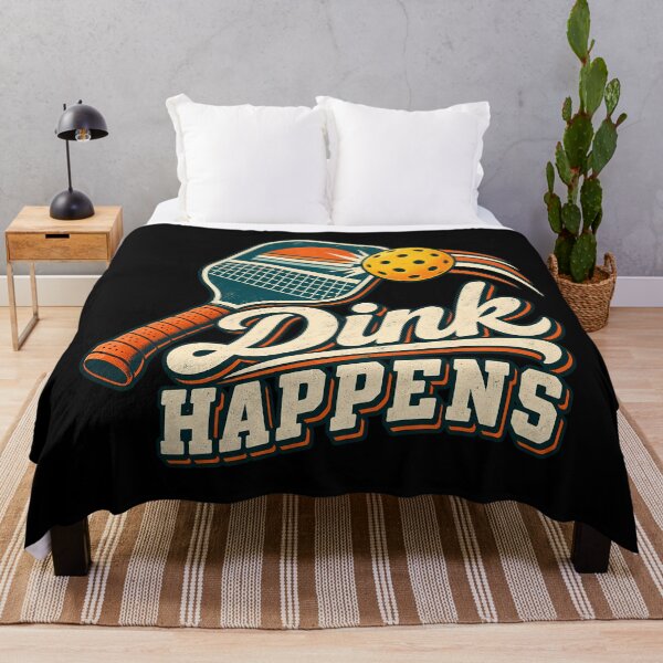 Item preview, Dink Happens Funny Pickleball Player Paddle And Ball Retro designed and sold by Photo-Sphere101.