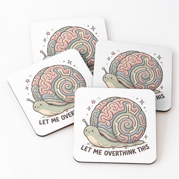 Item preview, Let Me Overthink This Funny Retro Snail Mental Health designed and sold by NewYorkColours.