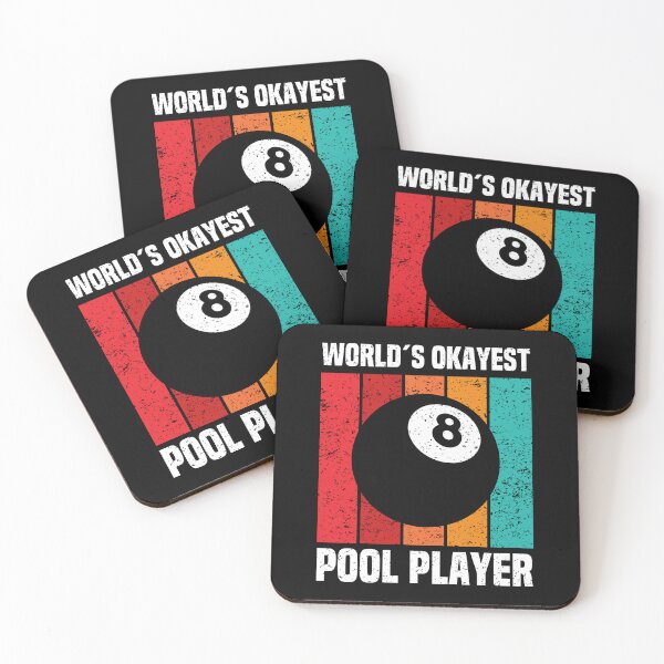 Item preview, World's Okayest Pool Player – Vintage Retro 8 Ball Billiards designed and sold by Dmetalx Art Apparel.