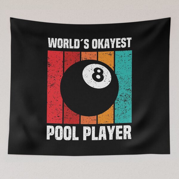 Item preview, World's Okayest Pool Player – Vintage Retro 8 Ball Billiards designed and sold by Dmetalx Art Apparel.