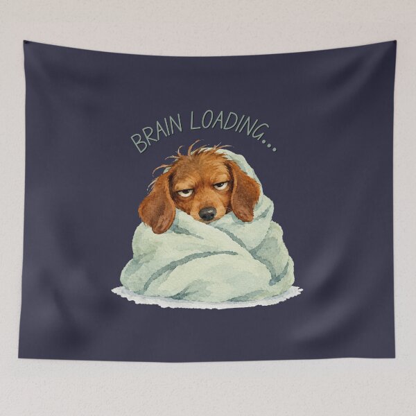 Item preview, Brain Loading Funny Dachshund Blanket Dog Lover Gift designed and sold by KaBaRen.