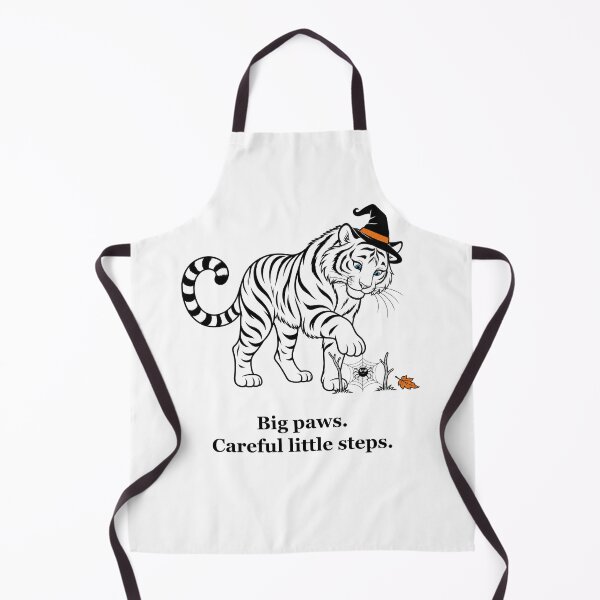 Item preview, Halloween Tiger Tiptoeing Past a Tiny Spider designed and sold by Soft Paws Sketches.