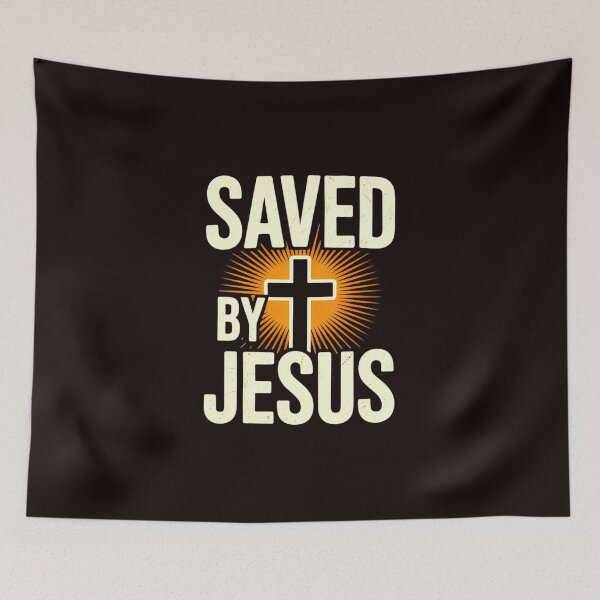 Item preview, Saved By Jesus Vintage Christian Cross Faith Gospel designed and sold by HieuarsaWorks.