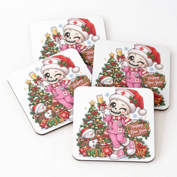 Item preview, Cute xmas skeleton nurse Funny Nurse Life designed and sold by QuiteOrbit.
