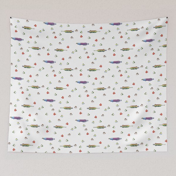 Item preview, Fishing Wii Sports Fish Species - Seamless Pattern designed and sold by mock-pazlia.