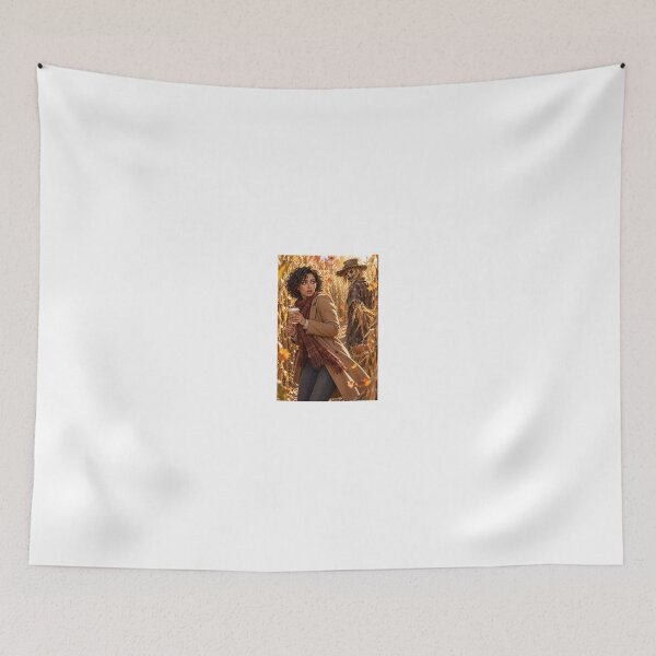 Item preview, Sarah Duvall frightened near scarecrow designed and sold by CathryneDelamort.