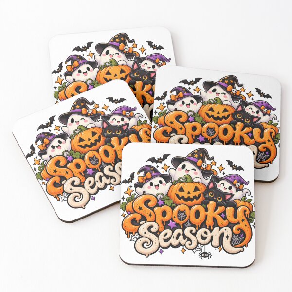 Item preview, Spooky Season Cute Ghosts Black Cat Halloween designed and sold by HANG ON STUDIO .