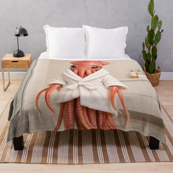 Item preview, Cozy Bathrobe Giant Squid designed and sold by Sillytoe.