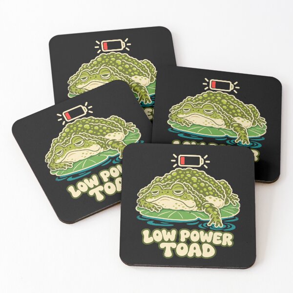 Item preview, Low Power Toad Tired Toad Low Battery Pun designed and sold by danielliamgill.