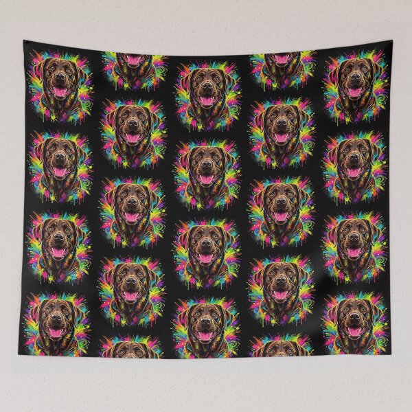 Item preview, Colorful Chocolate Labrador Retriever Dog designed and sold by csforest.