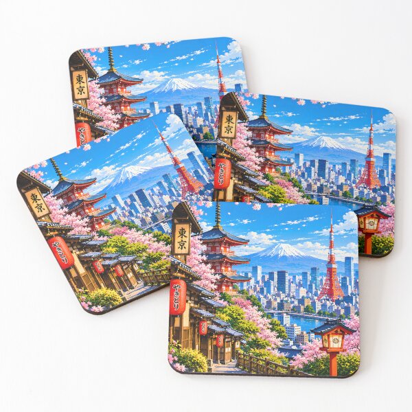 Item preview, Tokyo Japan Cherry Blossom Cityscape designed and sold by TAOptimus .