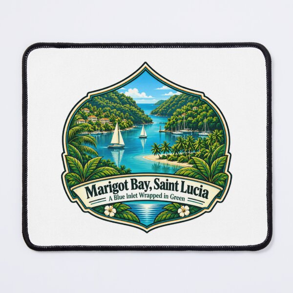 Item preview, Marigot Bay, Saint Lucia A Blue Inlet Wrapped In Green Travel Souvenir designed and sold by AncientClouds25.