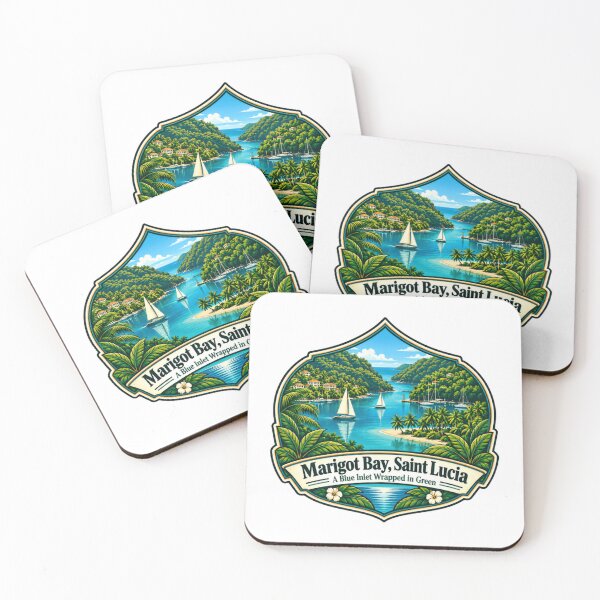 Item preview, Marigot Bay, Saint Lucia A Blue Inlet Wrapped In Green Travel Souvenir designed and sold by AncientClouds25.