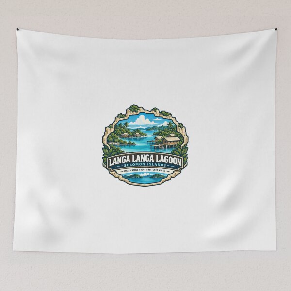 Item preview, Langa Langa Lagoon Solomon Islands Island Homes Above Sheltered Water Travel Vacation Destination designed and sold by Simsimah26Parks.