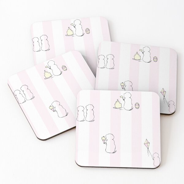 Item preview, Doggie beach day lines in pink designed and sold by Quiet Waters Design.