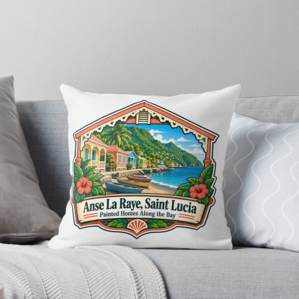 Item preview, Anse La Raye Saint Lucia Painted Homes Along The Bay Caribbean Travel Vacation designed and sold by Simsimah26Parks.
