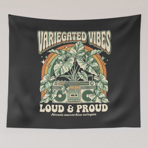 Item preview, Variegated Vibes Loud And Proud Boombox Alocasia designed and sold by EdvvinStudios.
