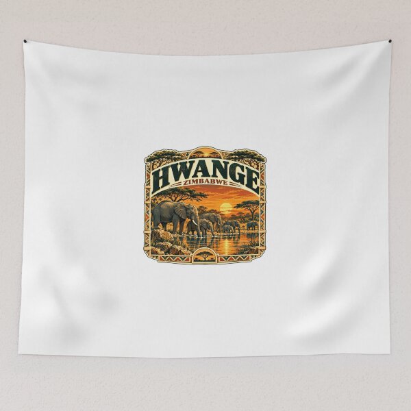 Item preview, Hwange Zimbabwe African Elephant Safari Travel Souvenir designed and sold by Simsimah26Parks.