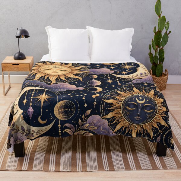 Item preview, Celestial Sun Moon and Stars – Mystical Boho Astrology Art designed and sold by RJACreative.