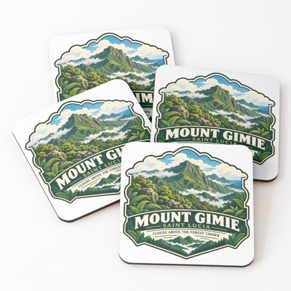 Item preview, Mount Gimie Saint Lucia Clouds Above The Forest Crown Caribbean Travel Hiking Mountain Explorer designed and sold by Simsimah26Parks.