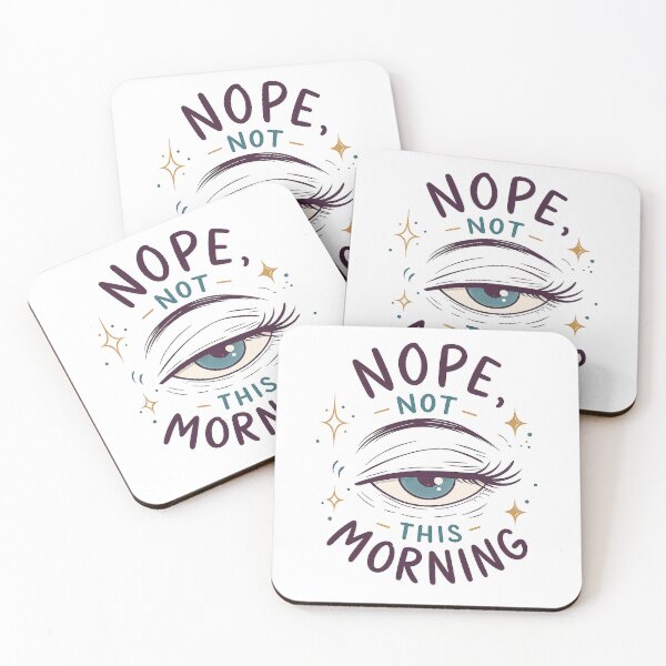 Item preview, Nope Not This Morning Funny Tired Eye Sarcastic Anti Morning Person Art designed and sold by inkoutninja.