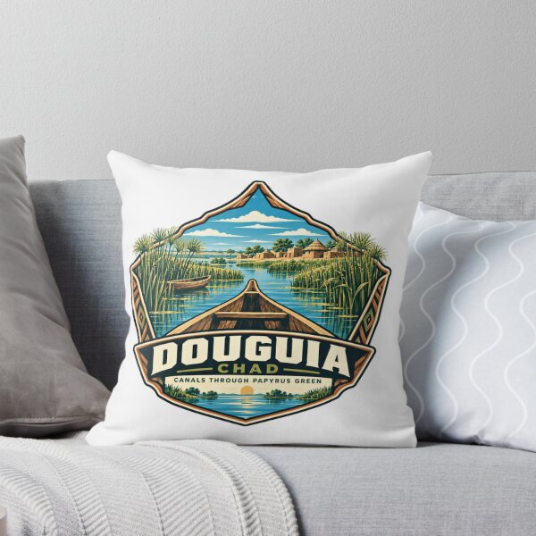 Item preview, Douguia Chad Canals Through Papyrus Green African Travel Landscape Souvenir designed and sold by Simsimah26Parks.