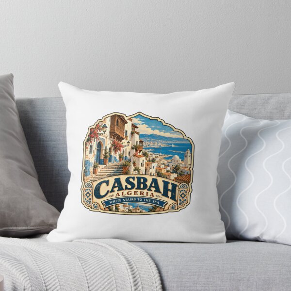 Item preview, Casbah Algeria White Stairs To The Sea Algerian Travel Souvenir Destination designed and sold by AncientClouds25.