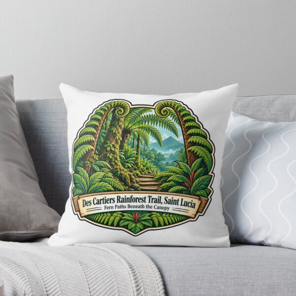 Item preview, Des Cartiers Rainforest Trail, Saint Lucia Fern Paths Beneath The Canopy Caribbean Travel Hiking Nature Souvenir designed and sold by Simsimah26Parks.