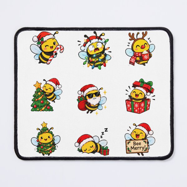 Item preview, Christmas Bees Cute Festive Honey Bee Holiday Sticker Pack designed and sold by francous03.