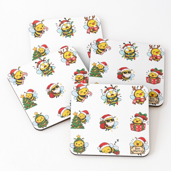 Item preview, Christmas Bees Cute Festive Honey Bee Holiday Sticker Pack designed and sold by francous03.