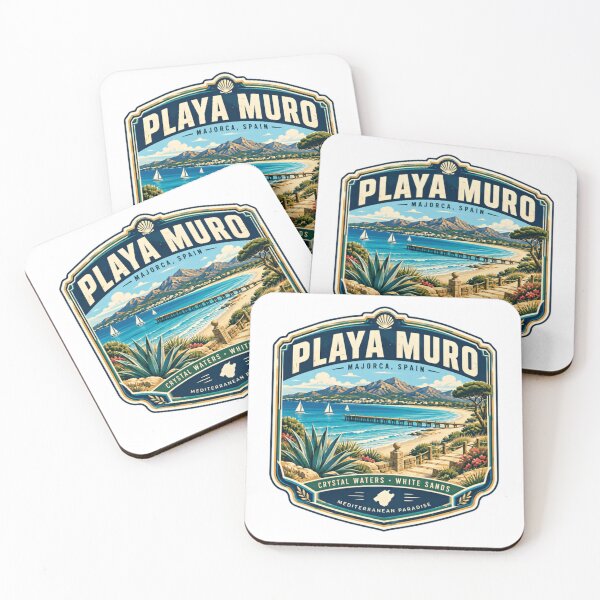 Item preview, Playa Muro Majorca Spain Crystal Waters White Sands Mediterranean Paradise Vacation Travel Souvenir designed and sold by JonesFlora2025.