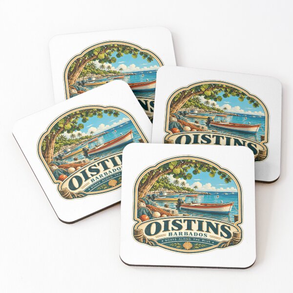 Item preview, Oistins Barbados Boats Along The Blue Caribbean Travel Souvenir designed and sold by AncientClouds25.