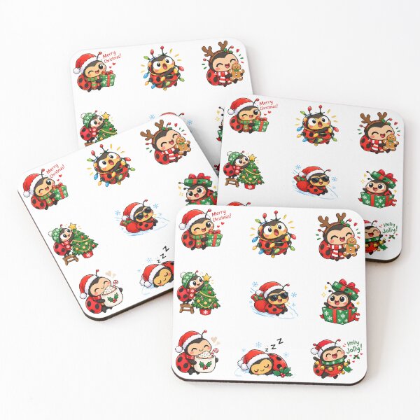 Item preview, Christmas Ladybug Cute Festive Holiday Insect Sticker Pack designed and sold by francous03.