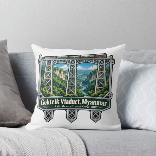 Item preview, Gokteik Viaduct, Myanmar Rails Above A Forested Gorge Landmark Train Travel designed and sold by Simsimah26Parks.