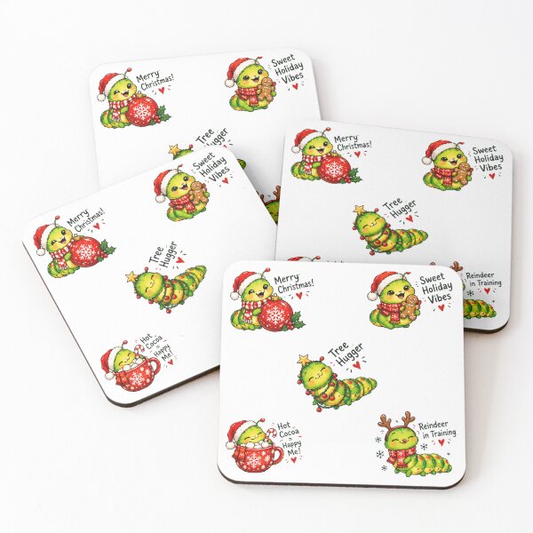 Item preview, Christmas Caterpillar Cute Festive Bug Holiday Sticker Pack designed and sold by francous03.