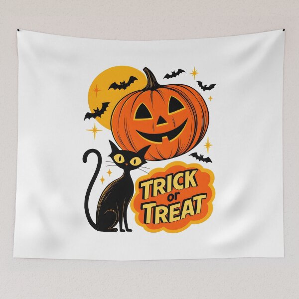 Item preview, Halloween Black Cat Pumpkin Sign Art designed and sold by Dmo3HarkoArt.