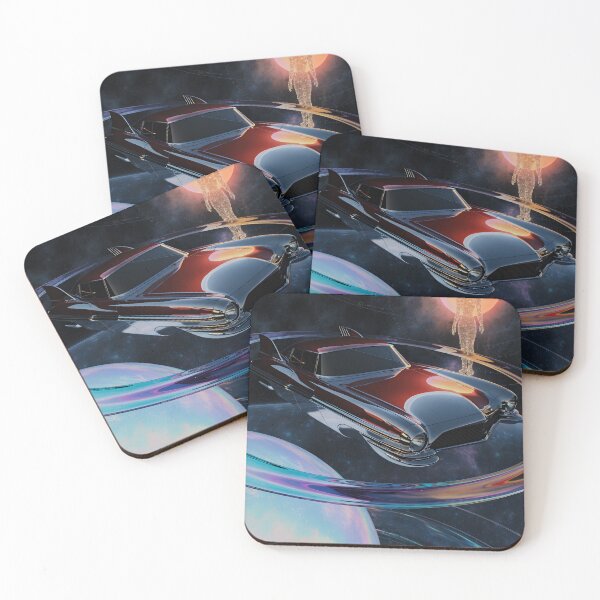 Item preview, Retro Futuristic Car Floating in Space Holographic Planet designed and sold by Virtuoussignal.