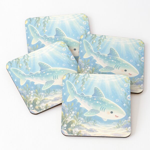 Item preview, Shark Gliding Through a Sunlit Seaweed Garden designed and sold by AshiraCreations.