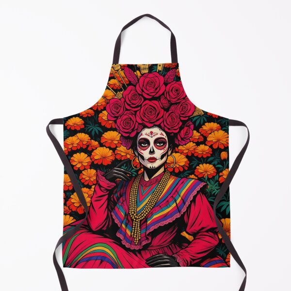 Item preview, Mexican Folklore Catrina - Traditional Day of the Dead Dress designed and sold by BlueBerry45.