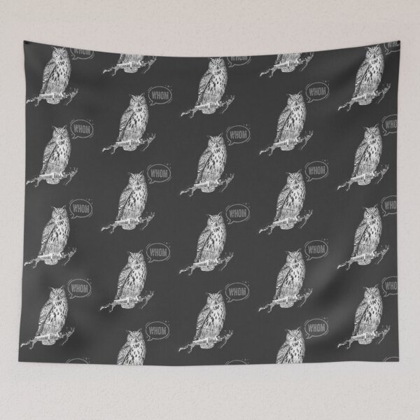 Item preview, Whom Owl Nerd Sarcastic Graphic Funny Grammar  designed and sold by aponwao.