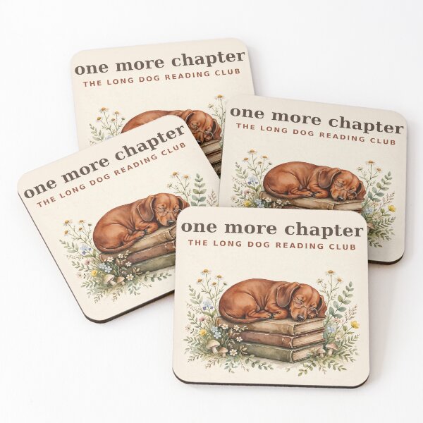 Item preview, One More Chapter - Watercolor Dachshund Sleeping on Books, Book Lover Doxie designed and sold by LongDogPrintsCo.