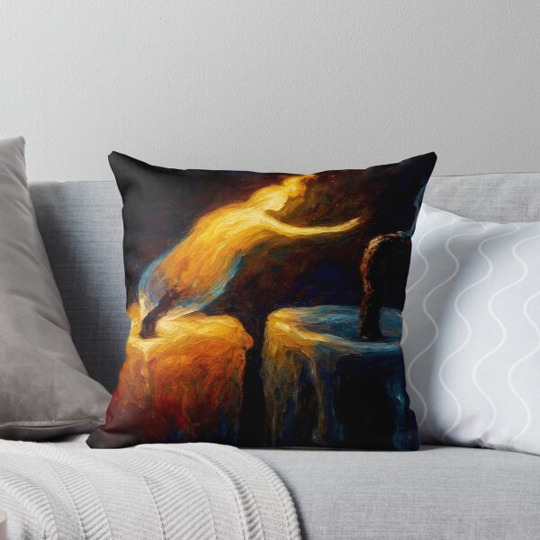 Item preview, Candle Flame Spirit Passing Light Symbolic Oil Painting designed and sold by Luminatelier.
