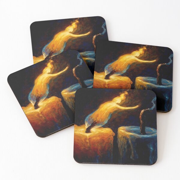 Item preview, Candle Flame Spirit Passing Light Symbolic Oil Painting designed and sold by Luminatelier.