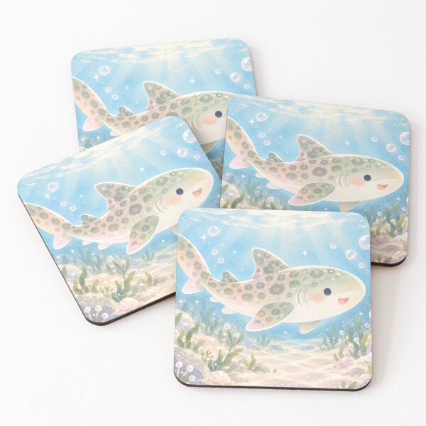 Item preview, Shark With Sage Spots in Sunlit Seaweed Gardens designed and sold by AshiraCreations.