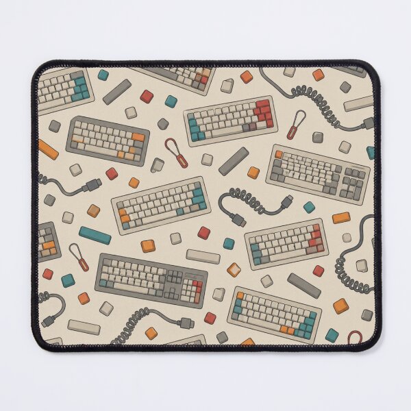 Item preview, Qwerty Keyboard Pattern | Retro 1980s Computer Keyboards, Chunky Keycaps and Coiled Cables designed and sold by NominalSystems.