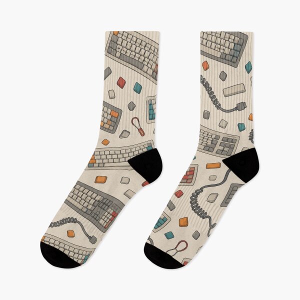 Item preview, Qwerty Keyboard Pattern | Retro 1980s Computer Keyboards, Chunky Keycaps and Coiled Cables designed and sold by NominalSystems.