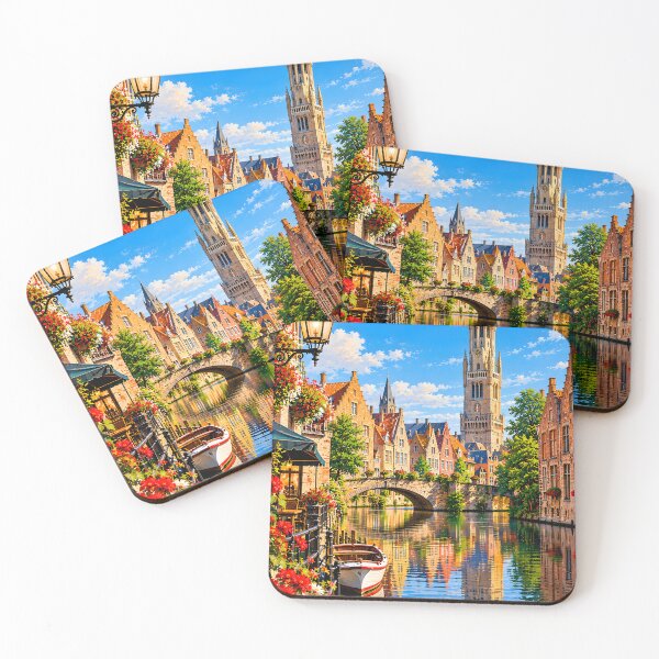 Item preview, Bruges Belgium Medieval Canal Scenery designed and sold by TAOptimus .