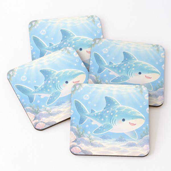 Item preview, Turquoise Shark With Cream Spots in a Pearly Grotto designed and sold by AshiraCreations.