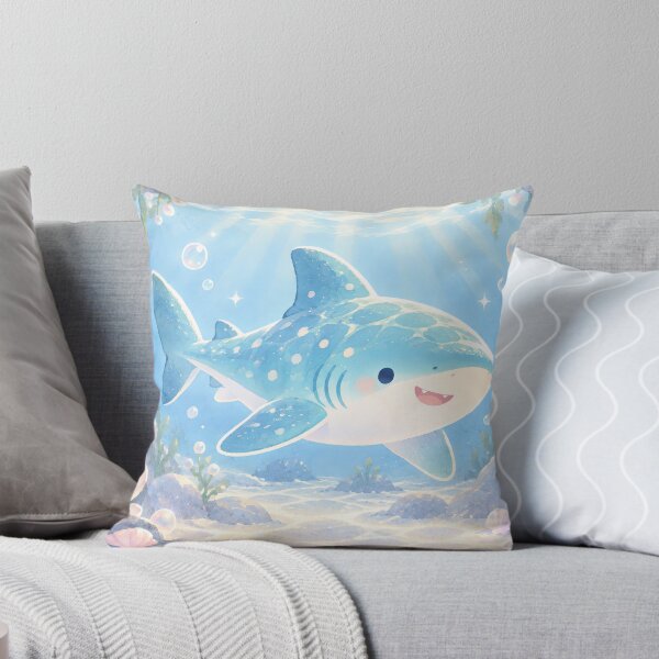Item preview, Turquoise Shark With Cream Spots in a Pearly Grotto designed and sold by AshiraCreations.
